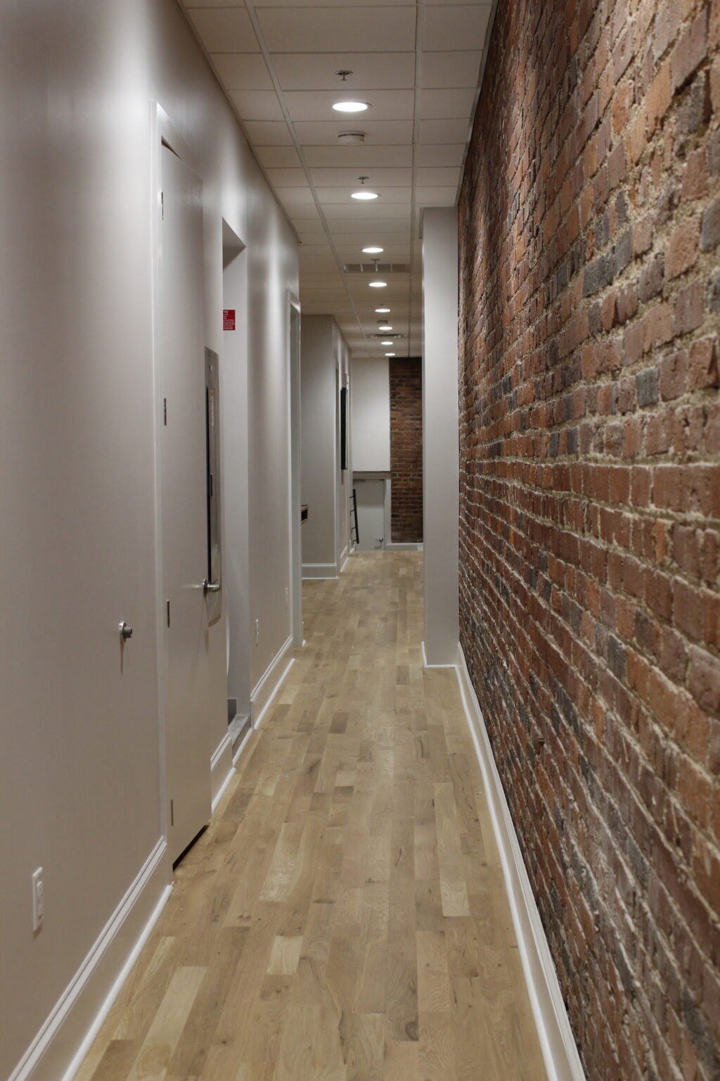 Exposed Brick Hallway