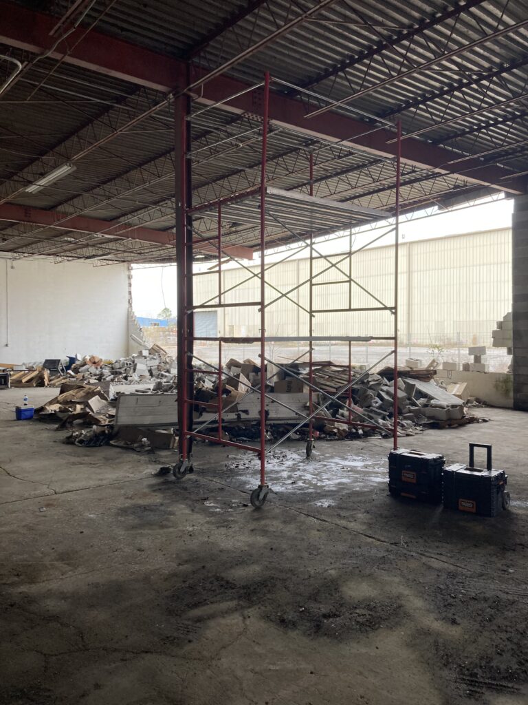 before storm clean-up