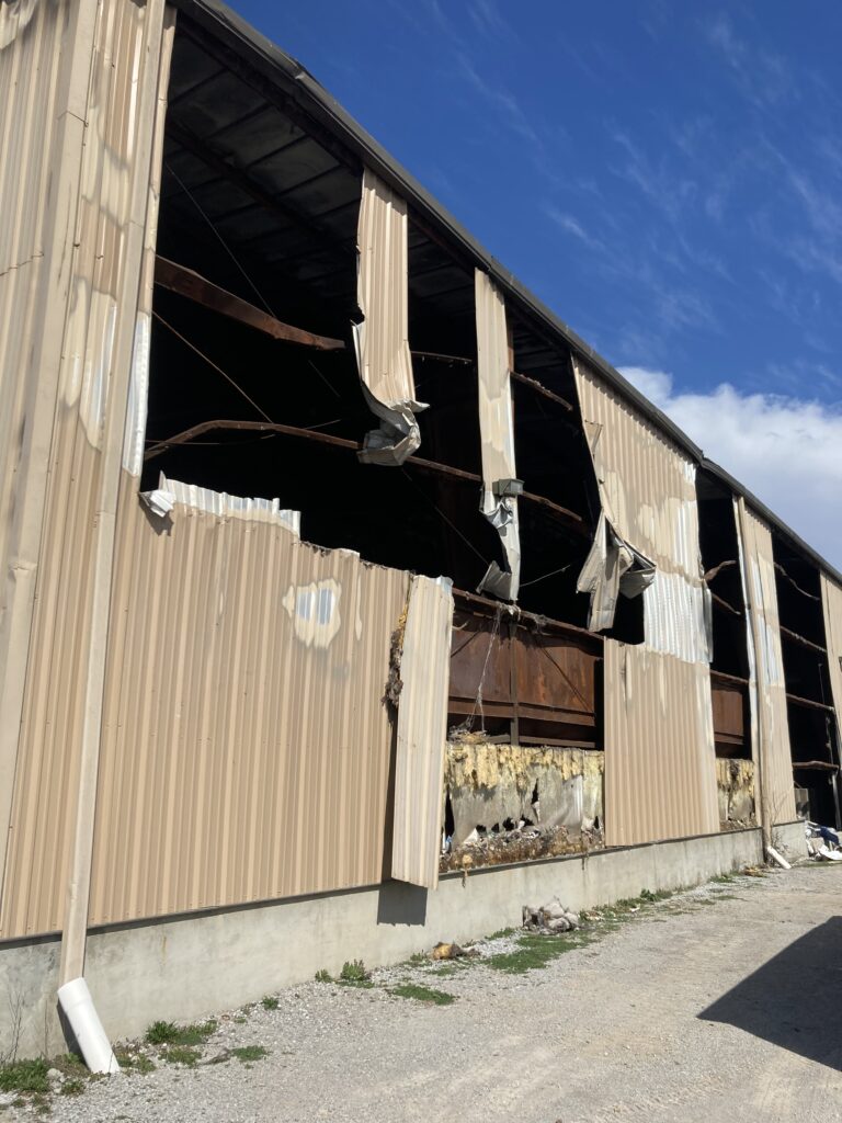 Building that caught on fire